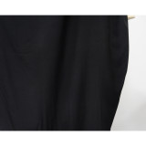 Summer Women Round Neck Solid Dress
