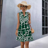 Women Sleeveless Printed Dress