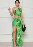 Women Printed Skirt Casual Maxi Dress