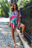 Women Printed Strappy Casual Jumpsuit