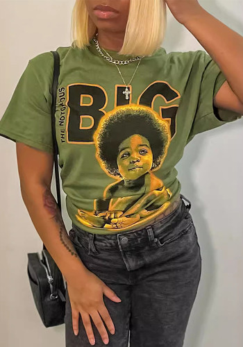 Women Summer Short Sleeve Printed T-Shirt
