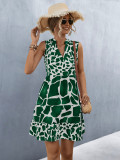 Women Sleeveless Printed Dress