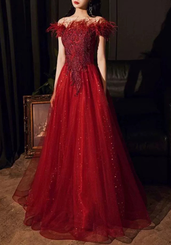 Women Summer Off Shoulder Formal Party Evening Dress(Processing time need 3-6 days)