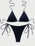 Women String Sequin Sexy Bikini Swimwear