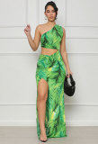 Women Printed Skirt Casual Maxi Dress