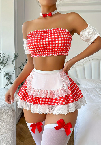 Women Sexy Temptation Uniform Maid Outfit Sexy LingerieSet