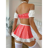 Women Sexy Temptation Uniform Maid Outfit Sexy LingerieSet