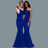 Women's One Shoulder Long Evening Dress