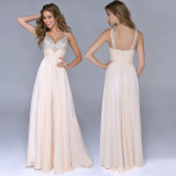 Women's Evening Dress Chiffon Sequin Strap Dress