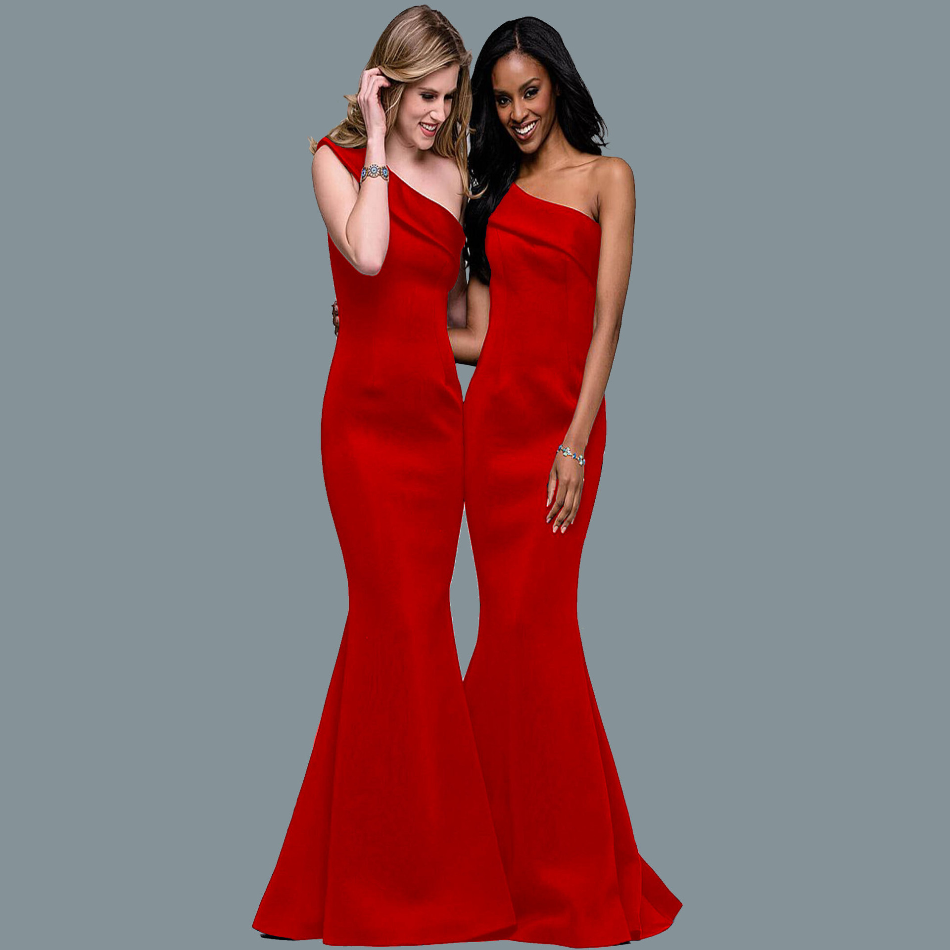 Women's One Shoulder Long Evening Dress