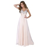 Women's Evening Dress Chiffon Sequin Strap Dress