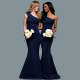 Women's One Shoulder Long Evening Dress