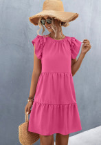 Spring Women's Solid Color Dress Spring Women's Solid Color Dress
