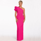 Women's One Shoulder Sexy Chic Balloon Sleeve Dress