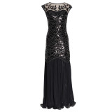 Beaded Mesh Sequin Evening Dress Wedding Long Dress