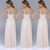 Women's Evening Dress Chiffon Sequin Strap Dress