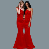 Women's One Shoulder Long Evening Dress