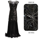 Beaded Mesh Sequin Evening Dress Wedding Long Dress