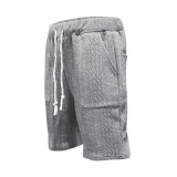 Men's Summer Loose Sleeveless T-Shirt Shorts Men's Summer Casual Jacquard Knitting Set