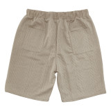 Men's Summer Loose Sleeveless T-Shirt Shorts Men's Summer Casual Jacquard Knitting Set