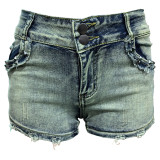 Denim Mid Rise Fashion Women's Denim Shorts