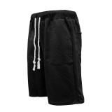 Men's Summer Loose Sleeveless T-Shirt Shorts Men's Summer Casual Jacquard Knitting Set