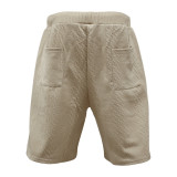 Men's Summer Loose Sleeveless T-Shirt Shorts Men's Summer Casual Jacquard Knitting Set
