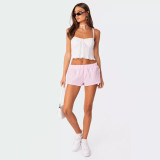 Spring Summer Casual Women's Shorts Plaid Beach Shorts Trendy Loose Home Wear