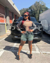 Denim Mid Rise Fashion Women's Denim Shorts Denim Mid Rise Fashion Women's Denim Shorts