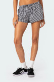 Spring Summer Casual Women's Shorts Plaid Beach Shorts Trendy Loose Home Wear
