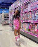 Children's Clothing Girls Fashion Cartoon Print T-Shirt Shorts Casual Two Piece Set