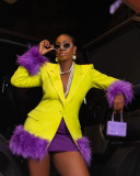 Autumn Women's Fashionable Feather Blazer