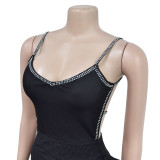 Women Solid Irregular Slip Dress