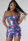 Women  Trendy Fashion Top and Shorts Two-piece Set