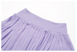 Casual Pleated Sports Fitness Skirt Women's Fake Two-Piece Quick-Drying Tennis Culottes