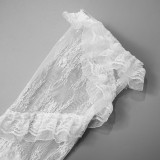 Women's Spring Trend Patchwork Lace Rotating Lace Over-The-Knee Socks