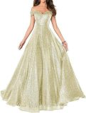 Off Shoulder Prom Evening Gowns Women's Long Sequin Formal Women's Dress（Processing time need 3-6 days）