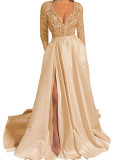 Spring Summer Party Dress Long Sequin Evening Dress（Processing time need 3-6 days）