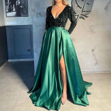 Spring Summer Party Dress Long Sequin Evening Dress（Processing time need 3-6 days）