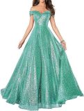 Off Shoulder Prom Evening Gowns Women's Long Sequin Formal Women's Dress（Processing time need 3-6 days）