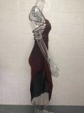 Women's Fashion Sexy Strap Low Back Square Neck Dress