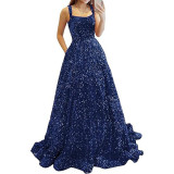 Luxury Sequin Prom Dress Side Slit Glitter Long A Line Formal Party Evening Dress(process time 3-7days)