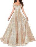 Off Shoulder Prom Evening Gowns Women's Long Sequin Formal Women's Dress（Processing time need 3-6 days）