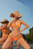 Women Sexy Solid Swimsuit Two Pieces