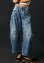 Women Loose Washed Denim Pants Women Loose Washed Denim Pants