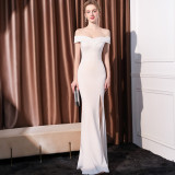 Women Off Shoulder Formal Party Mermaid Dress Evening Gown