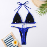 Women shiny sexy bikini swimsuit