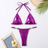 Women shiny sexy bikini swimsuit