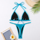 Women shiny sexy bikini swimsuit