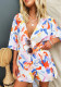 Women Turndown Collar Shirt and Shorts Casual Two-piece Set